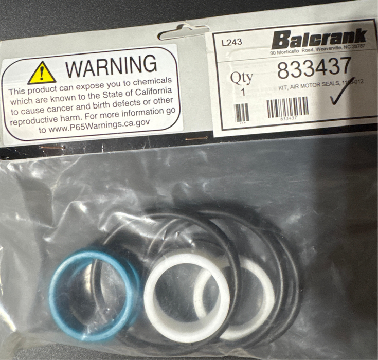 Balcrank Lynx 5:1 Fluid Seal Kit, #833437