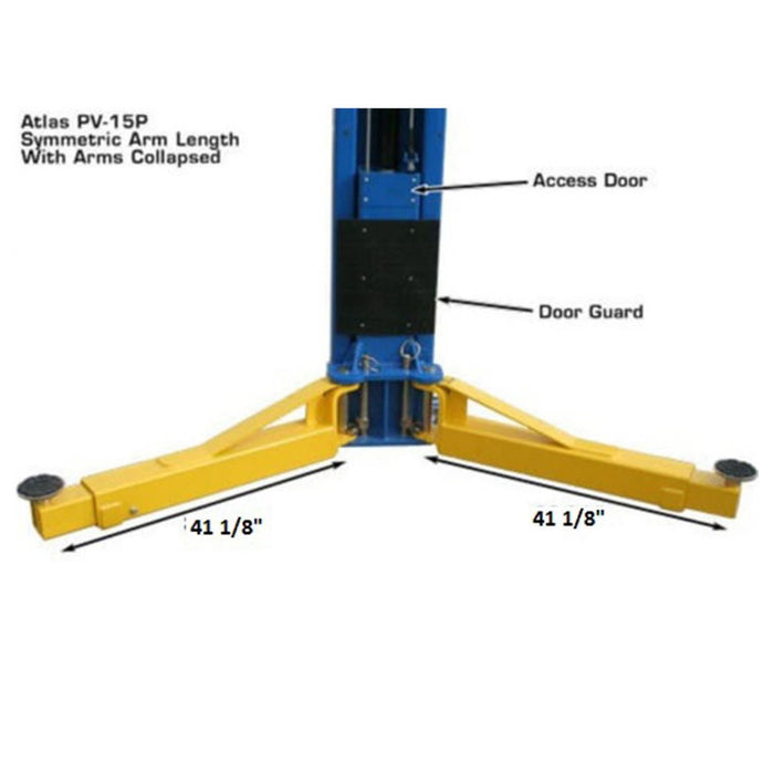 Atlas® PV15PX Adj Height Symmetric 2 Post Lift 15,000 lbs #ATEXH-PV15PX-FPD, alamoequipment.com