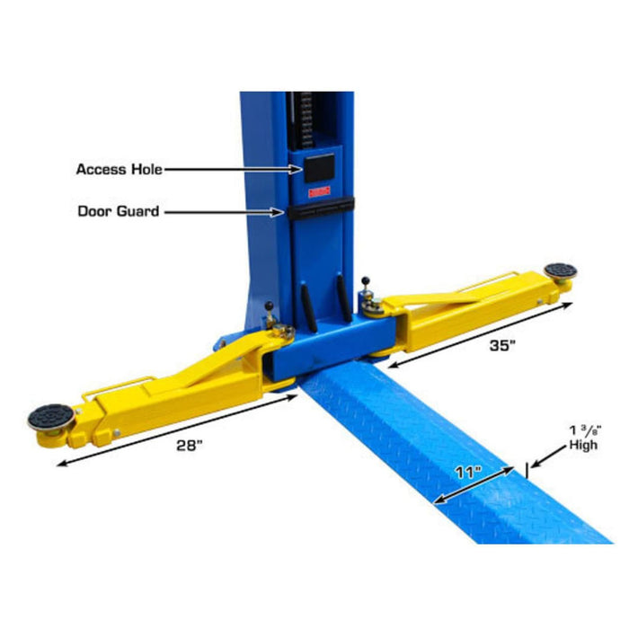 BP10000X Commercial Grade Baseplate 2-Post Lift 10,000 lbs #ATEATTD-BP10000X-FPD, alamoequipment.com