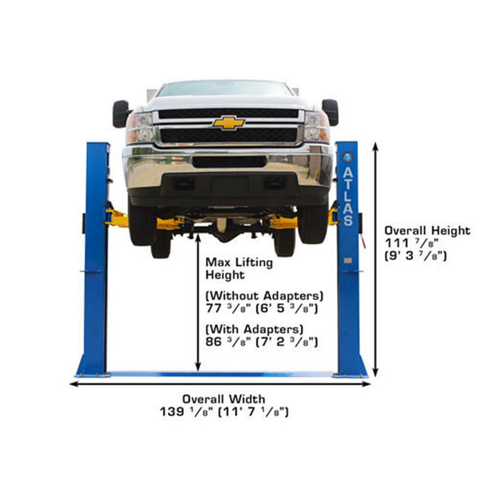BP10000X Commercial Grade Baseplate 2-Post Lift 10,000 lbs #ATEATTD-BP10000X-FPD, alamoequipment.com