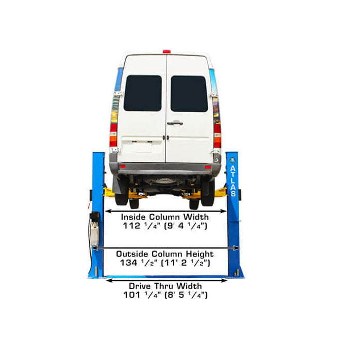 BP10000X Commercial Grade Baseplate 2-Post Lift 10,000 lbs #ATEATTD-BP10000X-FPD, alamoequipment.com