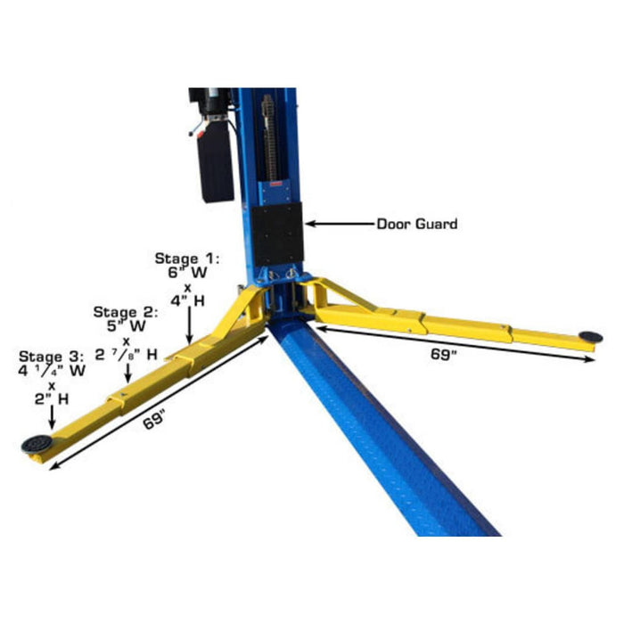 Atlas® BP-12000 HD 2 Post Lift 12K lbs #ATEATTD-BP12000X-FPD, alamoequipment.com