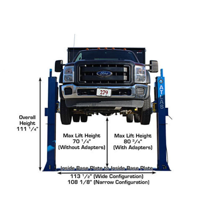 Atlas® BP-12000 HD 2 Post Lift 12K lbs #ATEATTD-BP12000X-FPD, alamoequipment.com