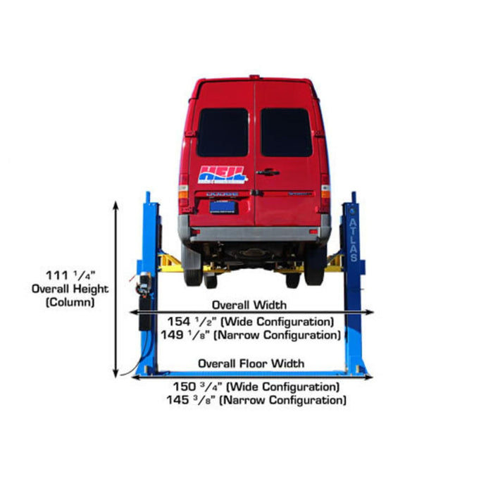 Atlas® BP-12000 HD 2 Post Lift 12K lbs #ATEATTD-BP12000X-FPD, alamoequipment.com