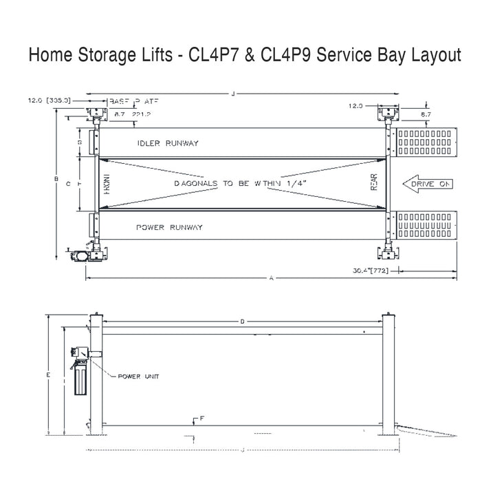 Challenger 7K Home Storage #CL4P7 service bay layout, Alamo Equipment, alamoequipment.com