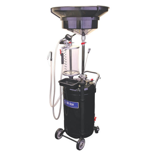 Graco Waste Oil Evacuation System with 24 gal (90 l) Steel Tank, Suction Probes, Sight Glass, Oil Drain Funnel and Adapters #26C064, AlamoEquipment.com