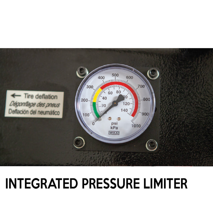 Hofmann Swing Arm Tire Changer #MONTY1675 pressure limiter, alamoequipment.com