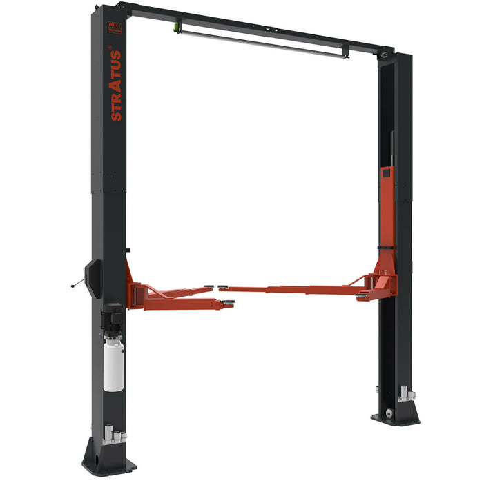 Stratus Clear Floor 12k lbs Single Point Manual Release 2-Post Lift SAE-C12X, alamoequipment.com