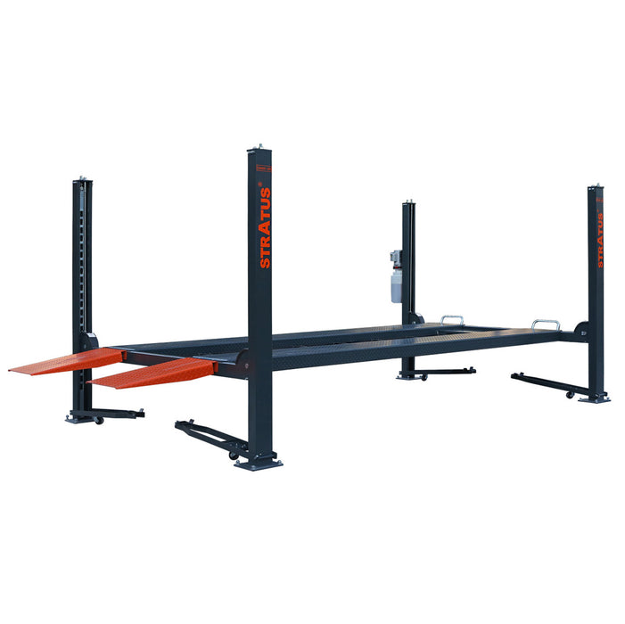 Stratus 4-Post 10k lbs Manual Release Car/Storage Lift SAE-P410, alamoequipment.com