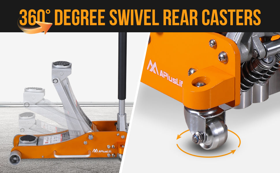 APlusLift 3 Ton Lower profile Aluminum/Steel Racing Floor Jack, AF350G, alamoequipment.com