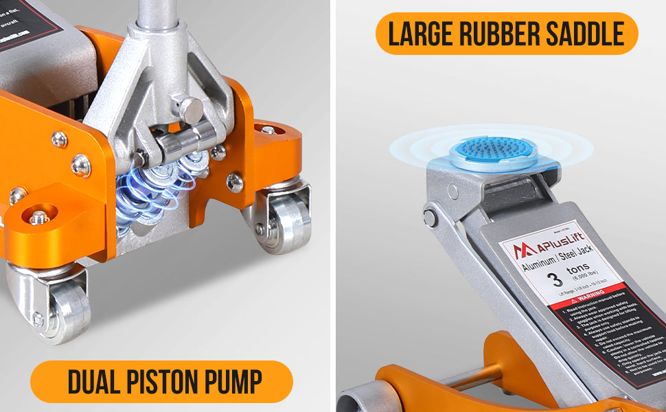 APlusLift 3 Ton Lower profile Aluminum/Steel Racing Floor Jack, AF350G, alamoequipment.com
