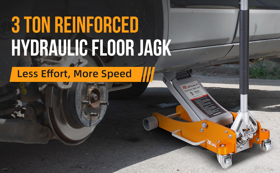APlusLift 3 Ton Lower profile Aluminum/Steel Racing Floor Jack, AF350G, alamoequipment.com