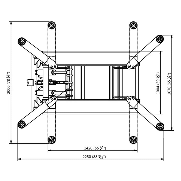 APlusLift 6,600LB Portable Mid-Rise Scissor Lift HW-SL6600X, alamoequipment.com