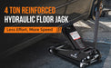 APlusLift 4 Ton Lower profile Steel Racing Floor Jack, FE400B, alamoequipment.com