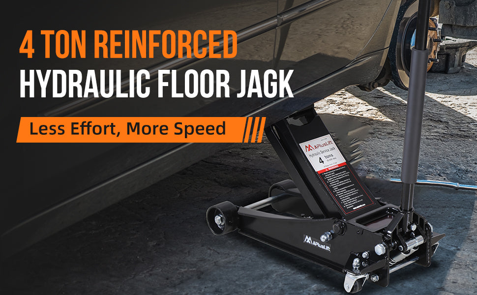 APlusLift 4 Ton Lower profile Steel Racing Floor Jack, FE400B, alamoequipment.com