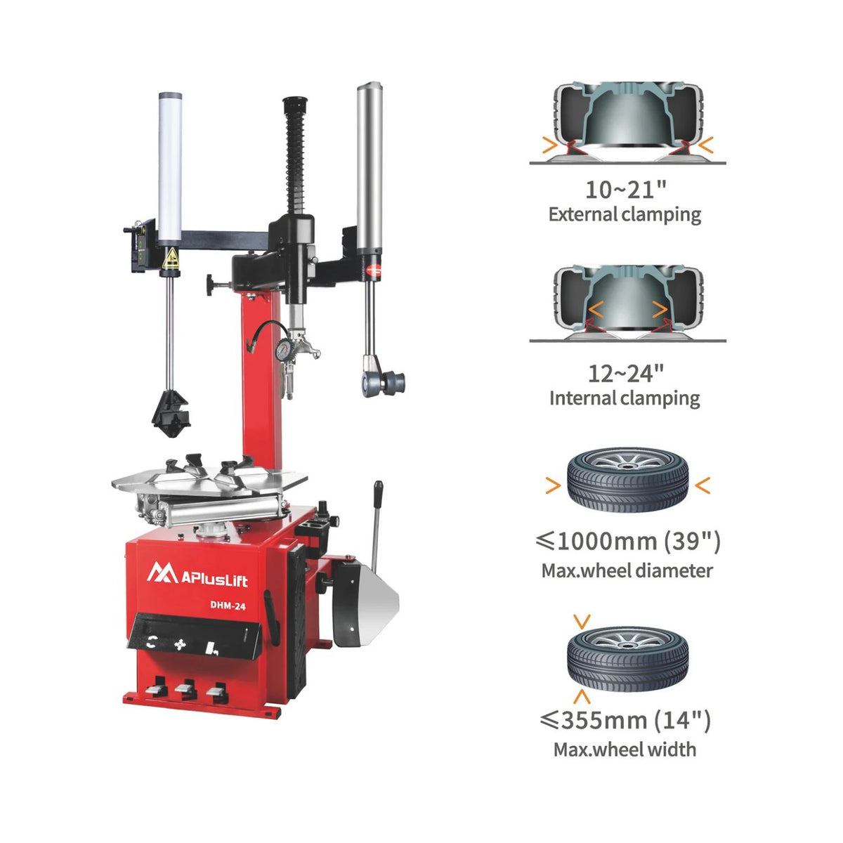 APlusLift DHM-24 (TC-2019) Tire Changer #DHM-24, AlamoEquipment.com