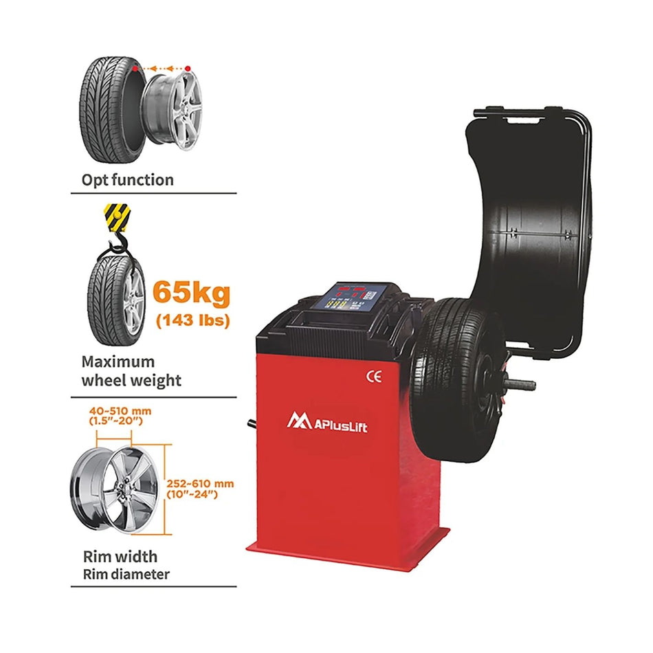 APlusLift WBS-500 Wheel Balancer with Digital Display, AlamoEquipment.com