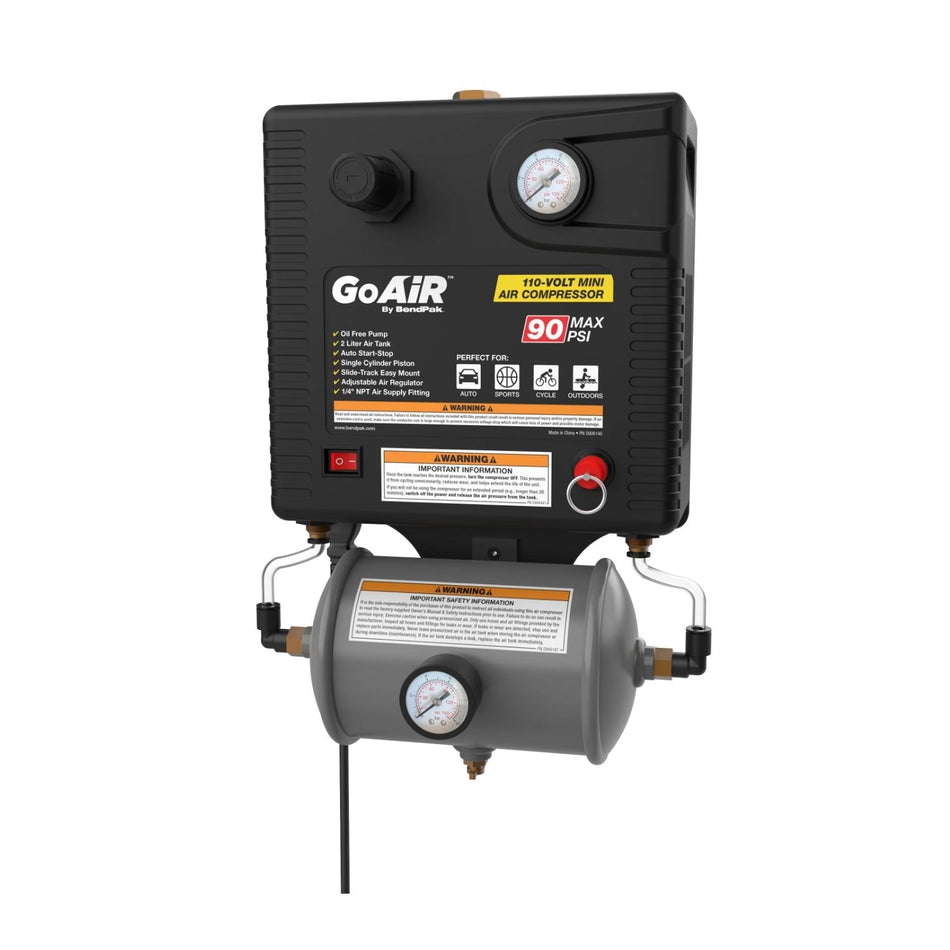 BendPak GoAir Mini Portable Air Compressor, 90 PSI #5180052, AlamoEquipment.com