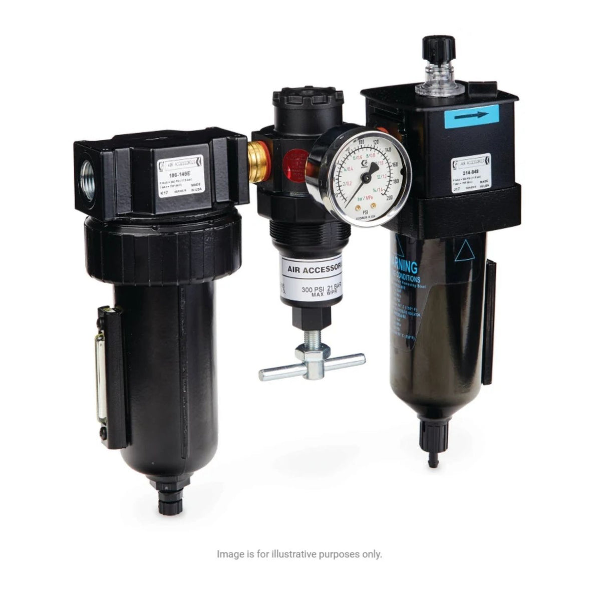 Graco 1/2 in. FRL Combo with Gauge #217072, AlamoEquipment.com