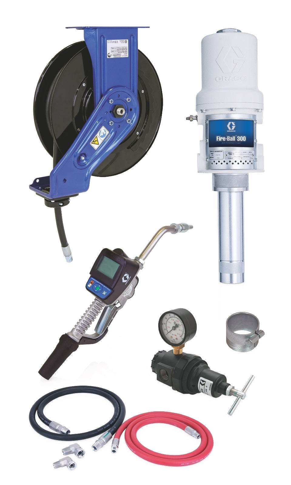 Graco Fire-Ball 300 5:1 bulk oil dispensing pump package #241633, AlamoEquipment.com