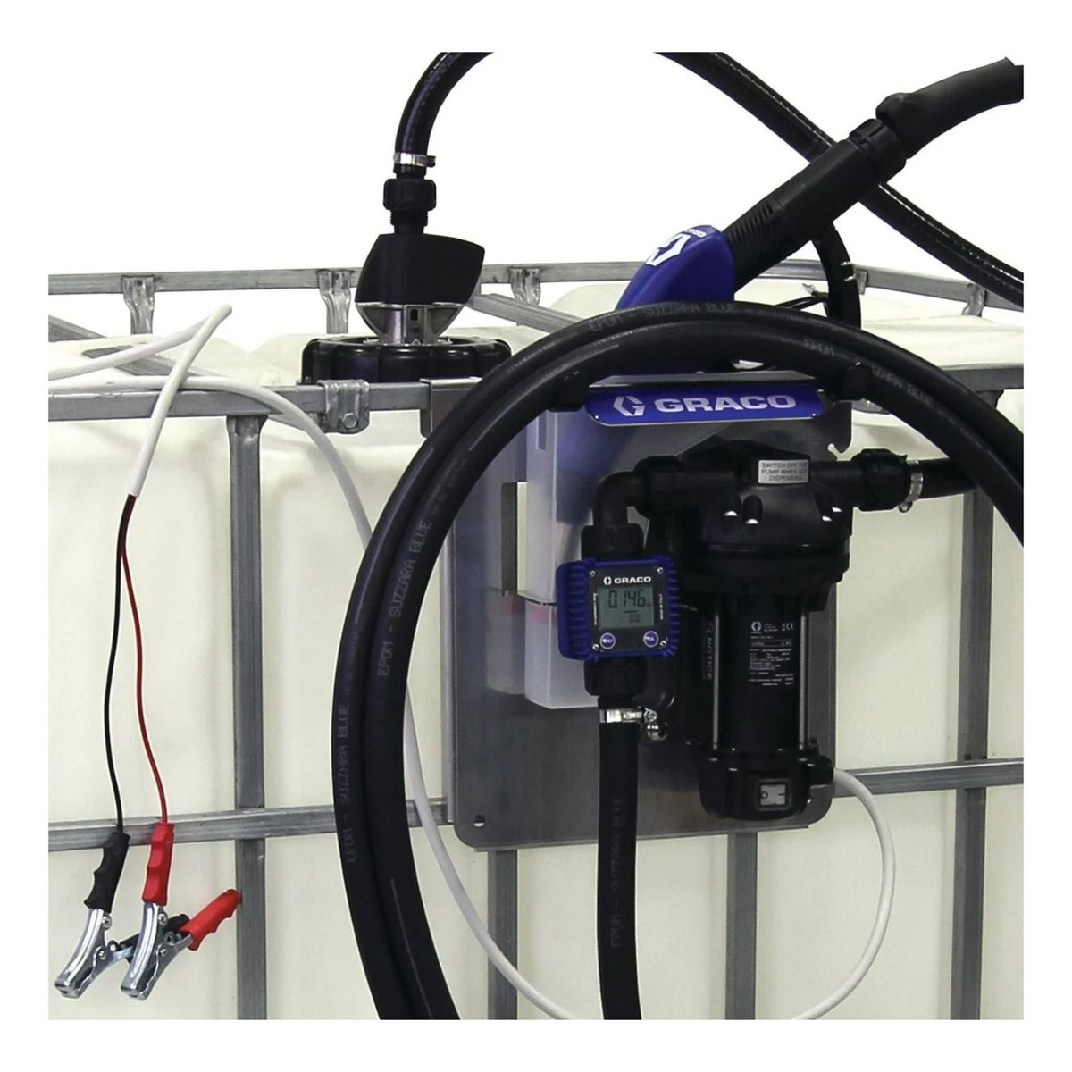 Graco LD DEF Tote System, 12V, Meter & Auto Nozzle #24V646, AlamoEquipment.com