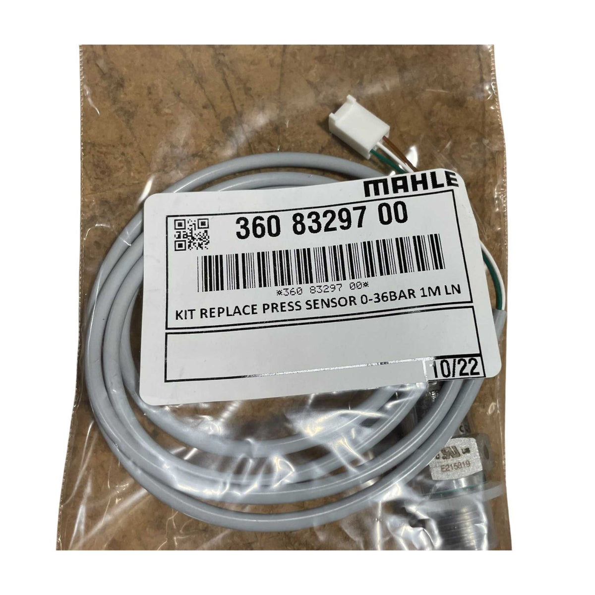 Mahle Tank Pressure Sensor Kit 0-36 Bar 1m for ACX #360-83297-00, AlamoEquipment.com