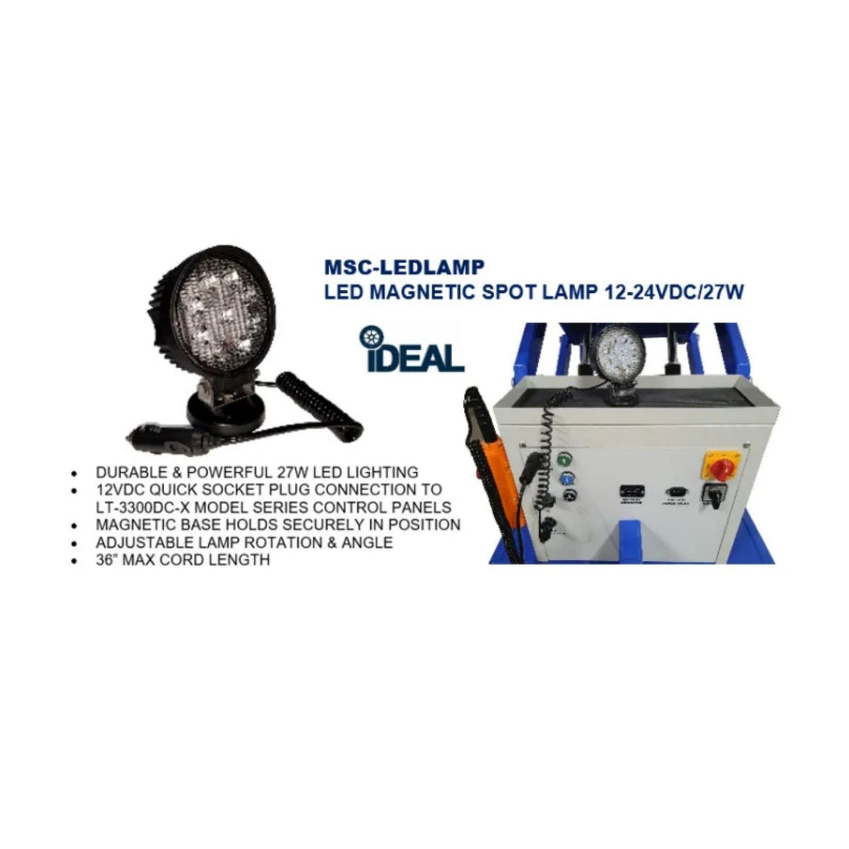 iDEAL MSC-LEDLAMP LED Magnetic Spot Lamp #MSC-LEDLAMP, AlamoEquipment.com