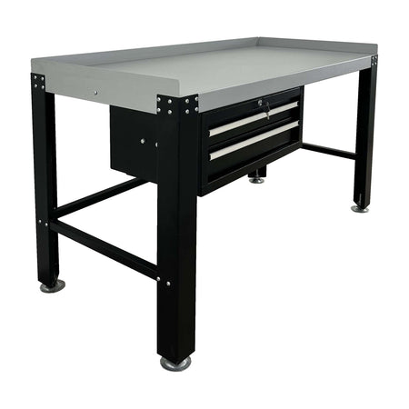Tuxedo Premium Work Bench & Tool Cabinet - 1,600 lbs. #PWB-TC-1600-BLK, AlamoEquipment.com