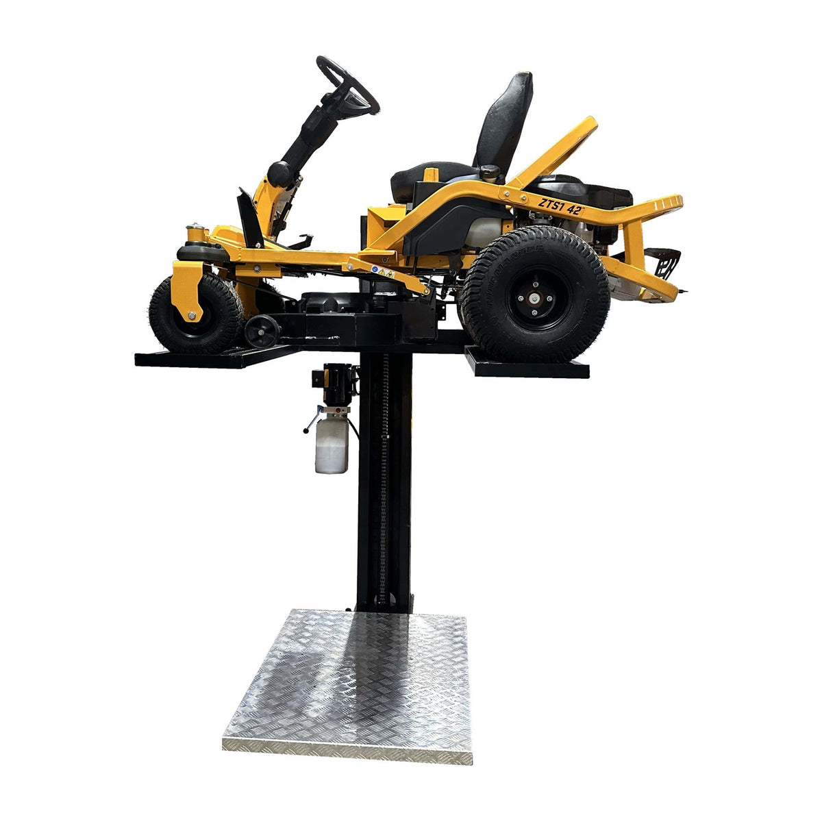 Tuxedo 2,000 lb Single Column Lawnmower Storage Lift - 110V Dur #SC-2K, AlamoEquipment.com