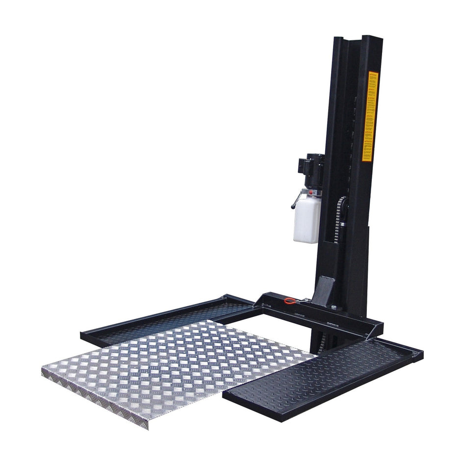Tuxedo 2,000 lb Single Column Lawnmower Storage Lift - 110V Dur #SC-2K, AlamoEquipment.com