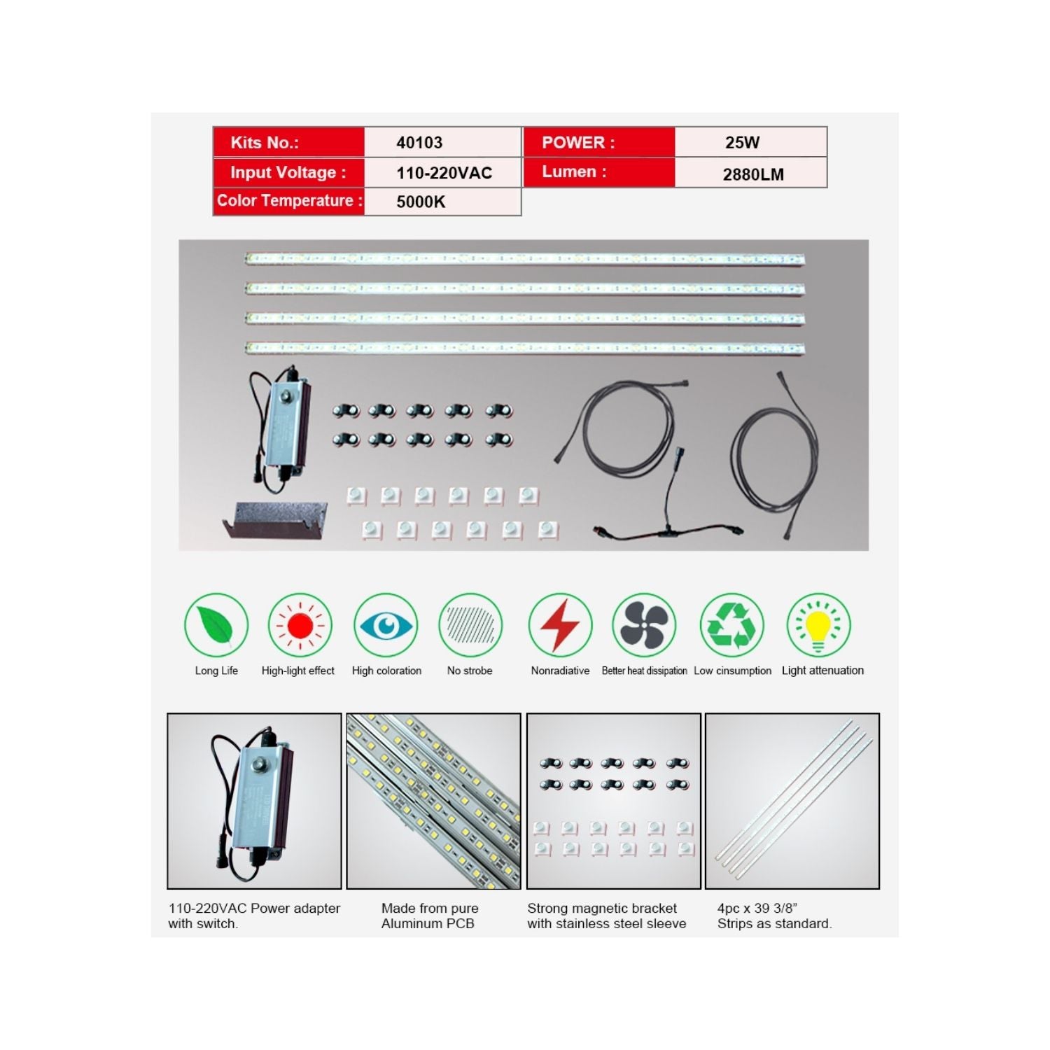 AMGO LED Light Kit 40103, AlamoEquipment.com