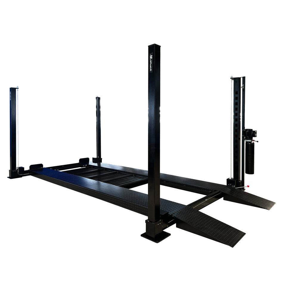 APlusLift 11,000LB 4-Post Portable Parking Storage Service Car Lift #HW-4P11S, alamoequipment.com