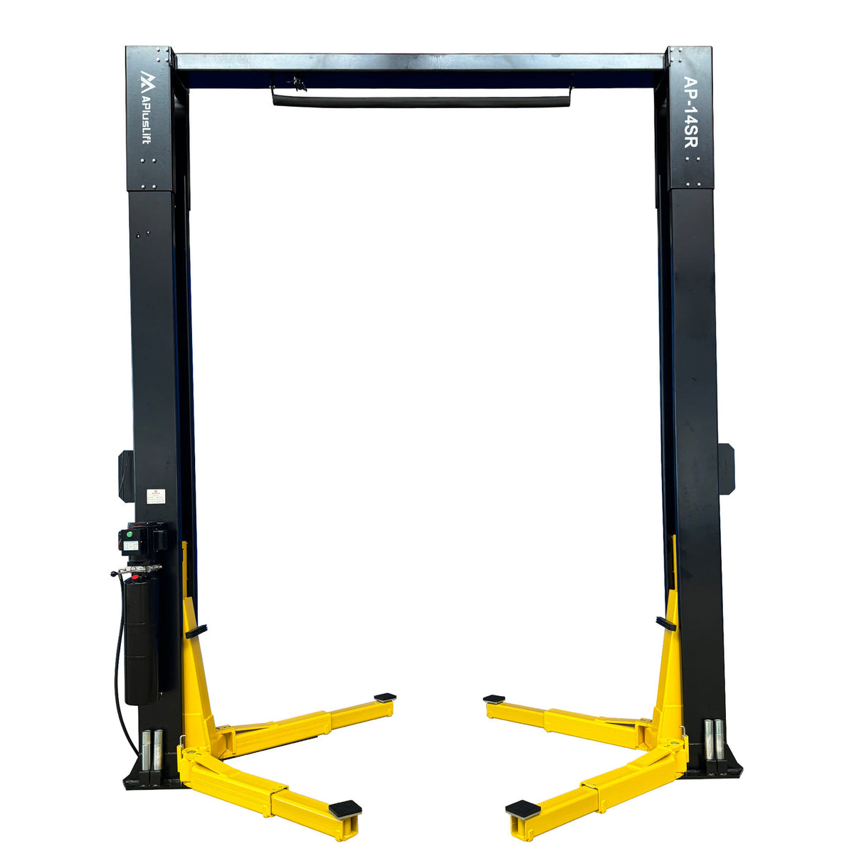 APlusLift 14,000LB 2-Post Overhead Single Release Direct Drive Car Lift #AP-14SR, alamoequipment.com