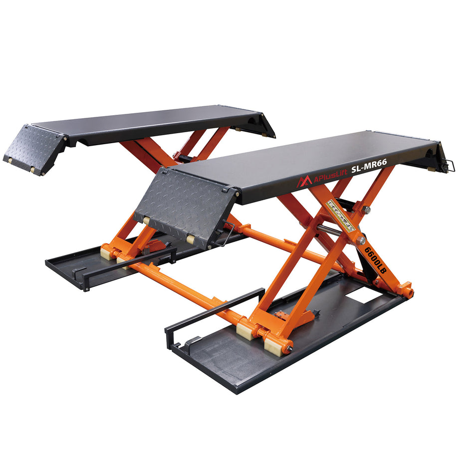 APlusLift 6,600LB Mid-Rise Scissor Lift, Electric Release SL-MR66, alamoequipment.com