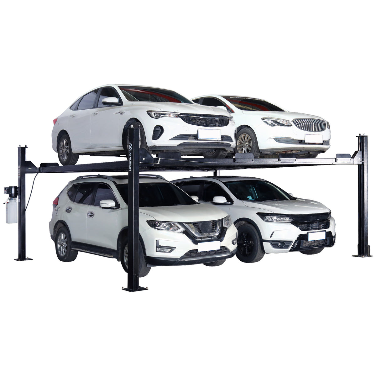 APlusLift 9,000LB 4-Post Double Deck Parking Storage Service Car Lift #HW-9KDP, alamoequipment.com