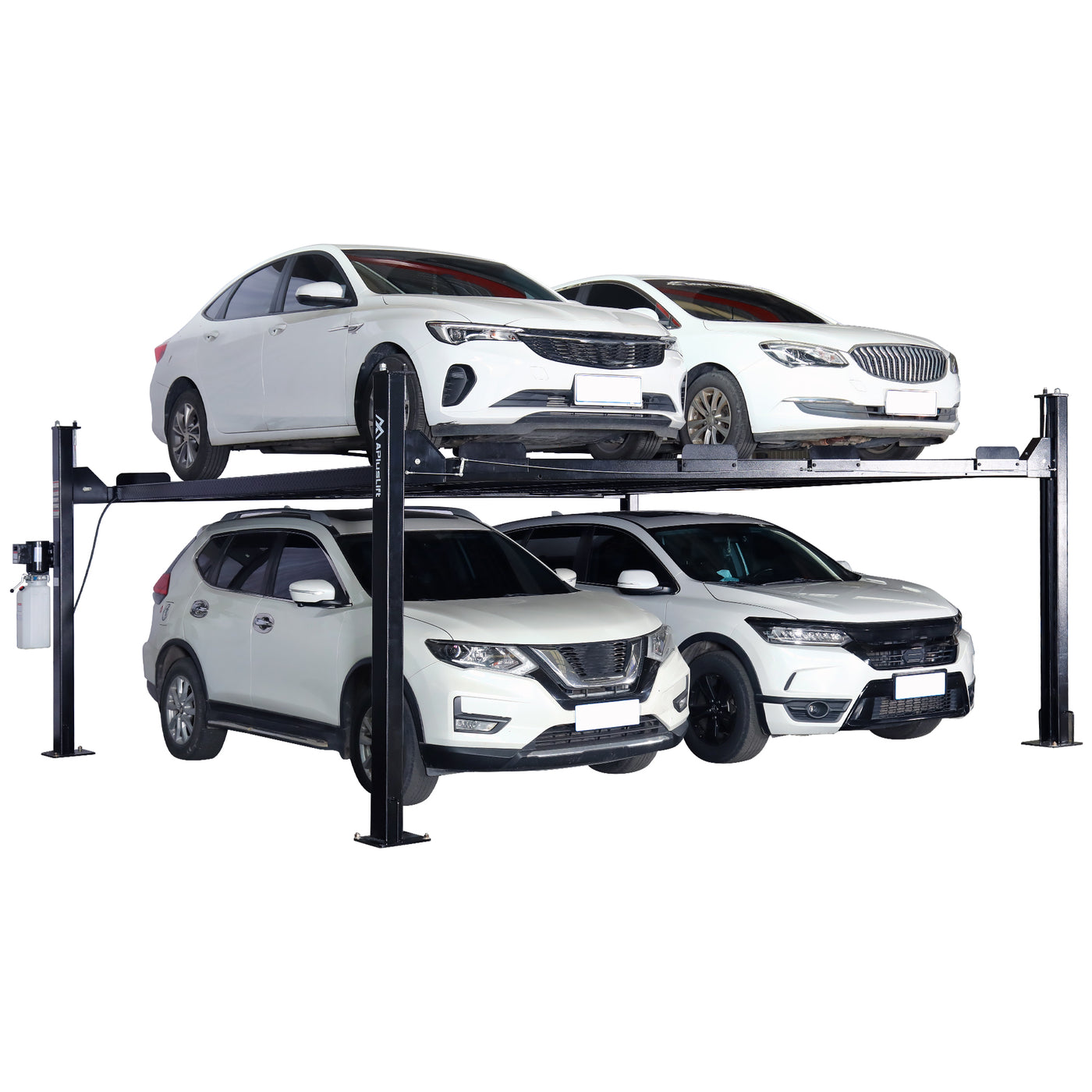 APlusLift 9,000LB 4-Post Double Deck Parking Storage Service Car Lift #HW-9KDP, alamoequipment.com