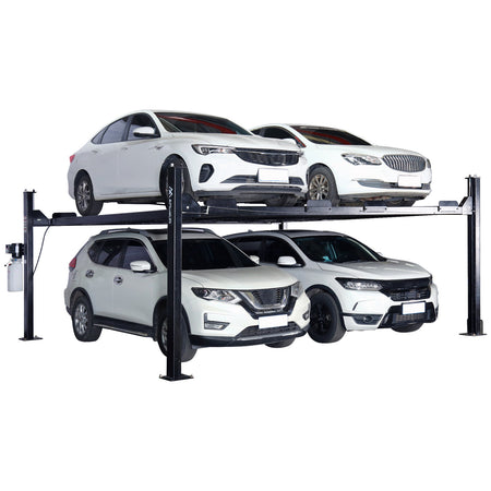APlusLift 9,000LB 4-Post Double Deck Parking Storage Service Car Lift #HW-9KDP, alamoequipment.com