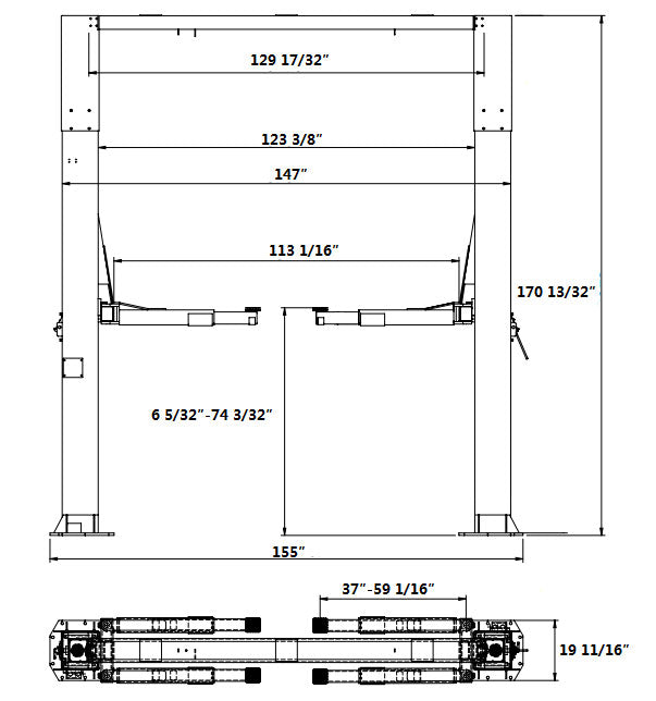 APlusLift 20,000LB 2-Post Overhead Single Release Direct Drive Car Lift #AP-20SR, alamoequipment.com