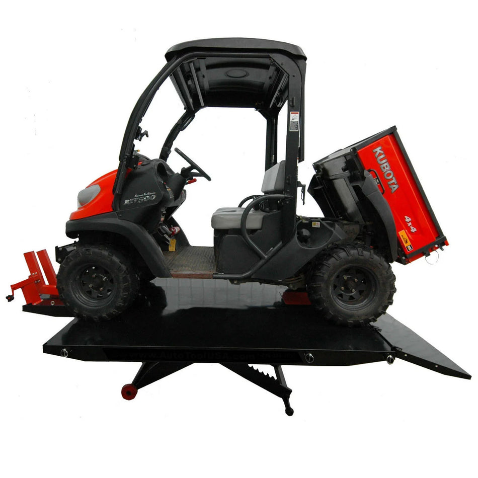 APlusLift 72" Wide 1500 lb Air Operated Lift Table for Motorcycles, ATVs #MT1500XLT, alamoequipment.com