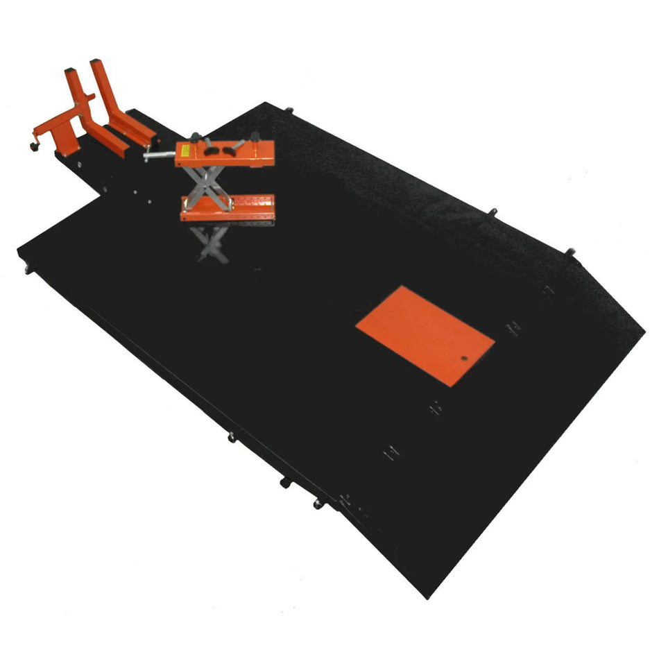 APlusLift 72" Wide 1500 lb Air Operated Lift Table for Motorcycles, ATVs #MT1500XLT, alamoequipment.com