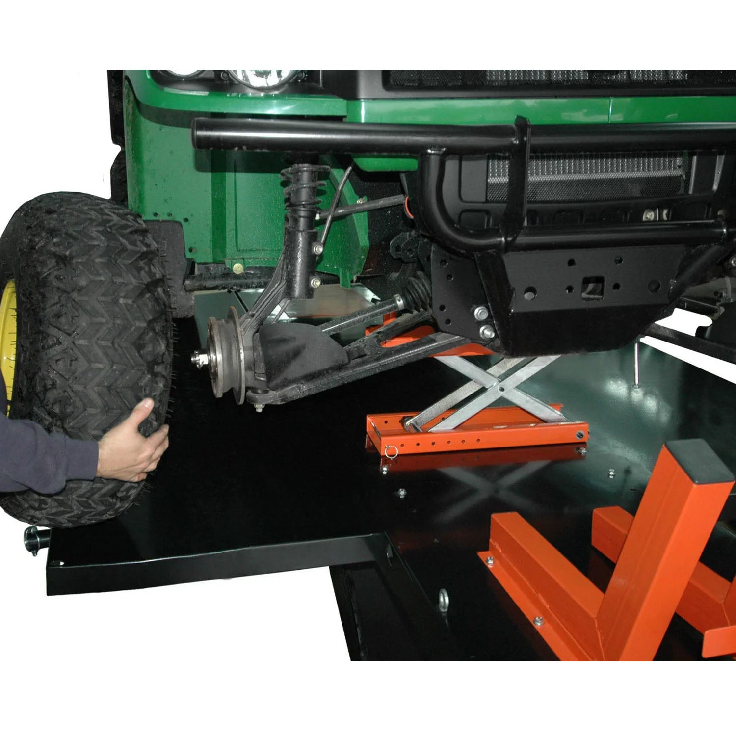 APlusLift 72" Wide 1500 lb Air Operated Lift Table for Motorcycles, ATVs #MT1500XLT, alamoequipment.com