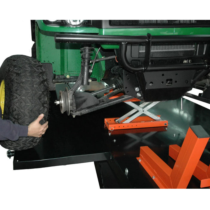 APlusLift 72" Wide 1500 lb Air Operated Lift Table for Motorcycles, ATVs #MT1500XLT, alamoequipment.com