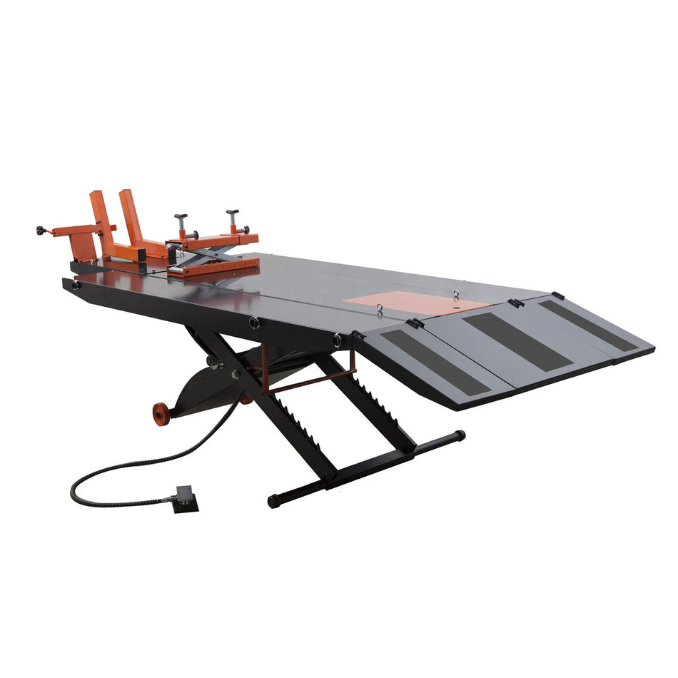 APlusLift 48" Wide 1500 lb Air Operated Lift Table for Motorcycles, ATV, #MT1500X, alamoequipment.com