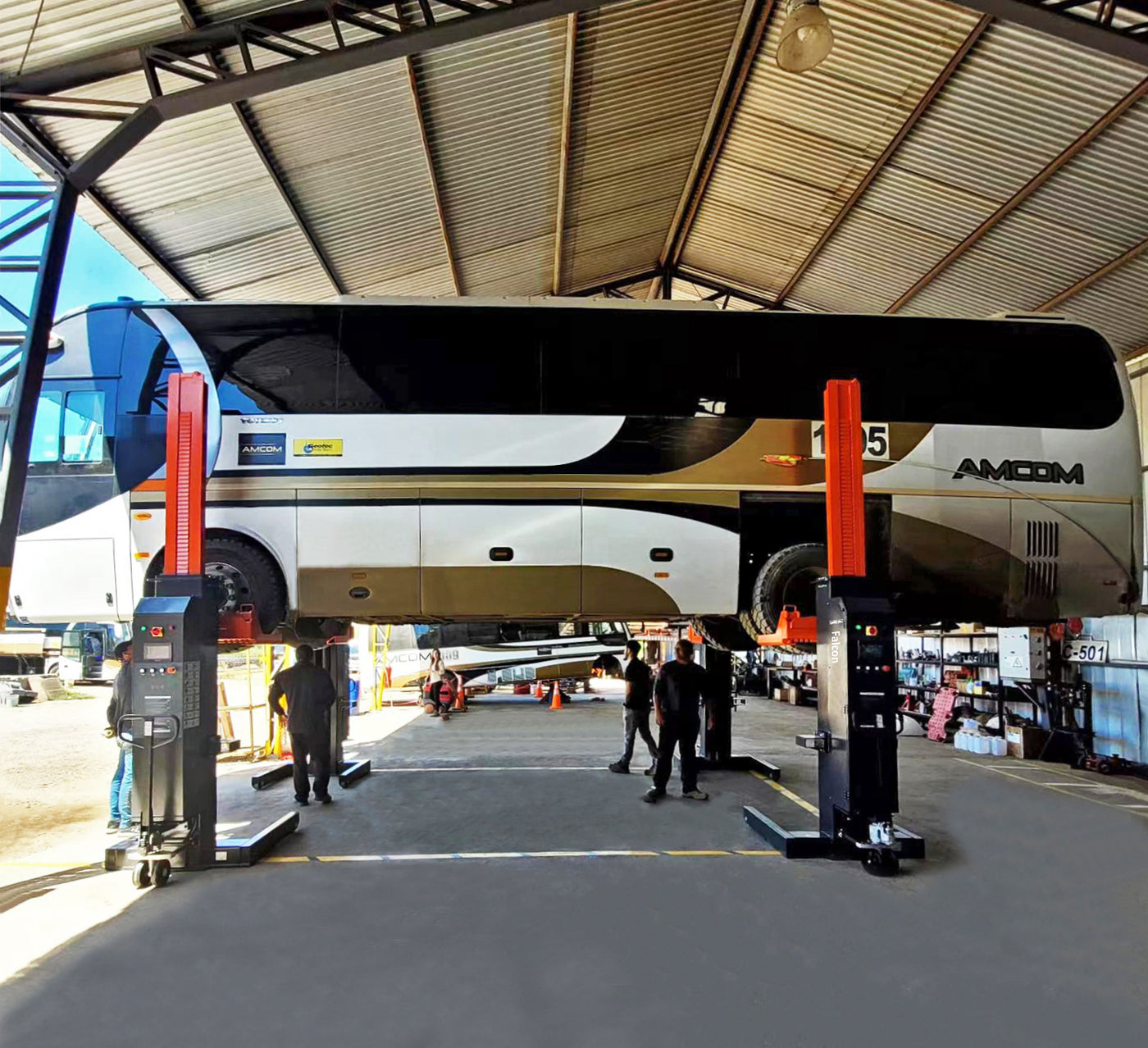 APlusLift Falcon 21800lb Mobile Column Lift #MCL-180, alamoequipment.com