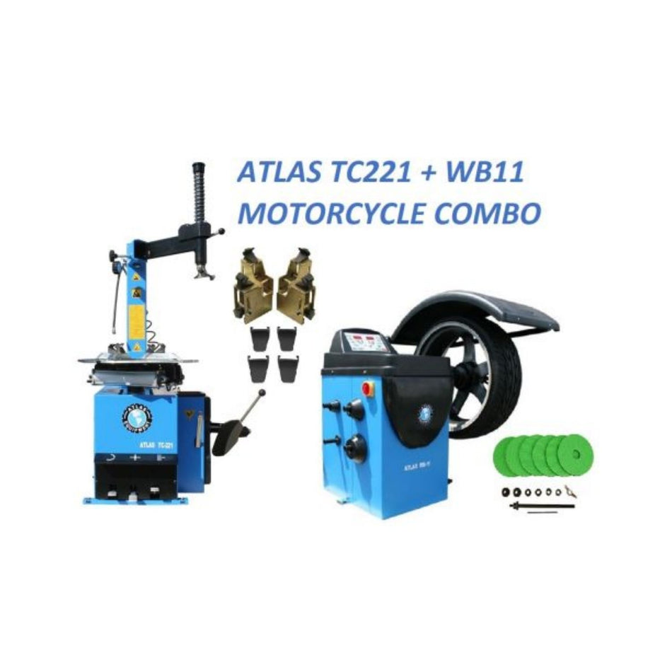 Atlas Motorcycle Tire Changer and Wheel Balancer Combo Package, AlamoEquipment.com