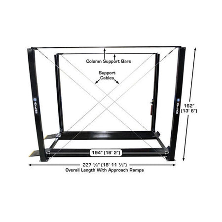 Atlas PRO7000ST 7,000 lb. Super-Tall 4-Post Lift, AlamoEquipment.com