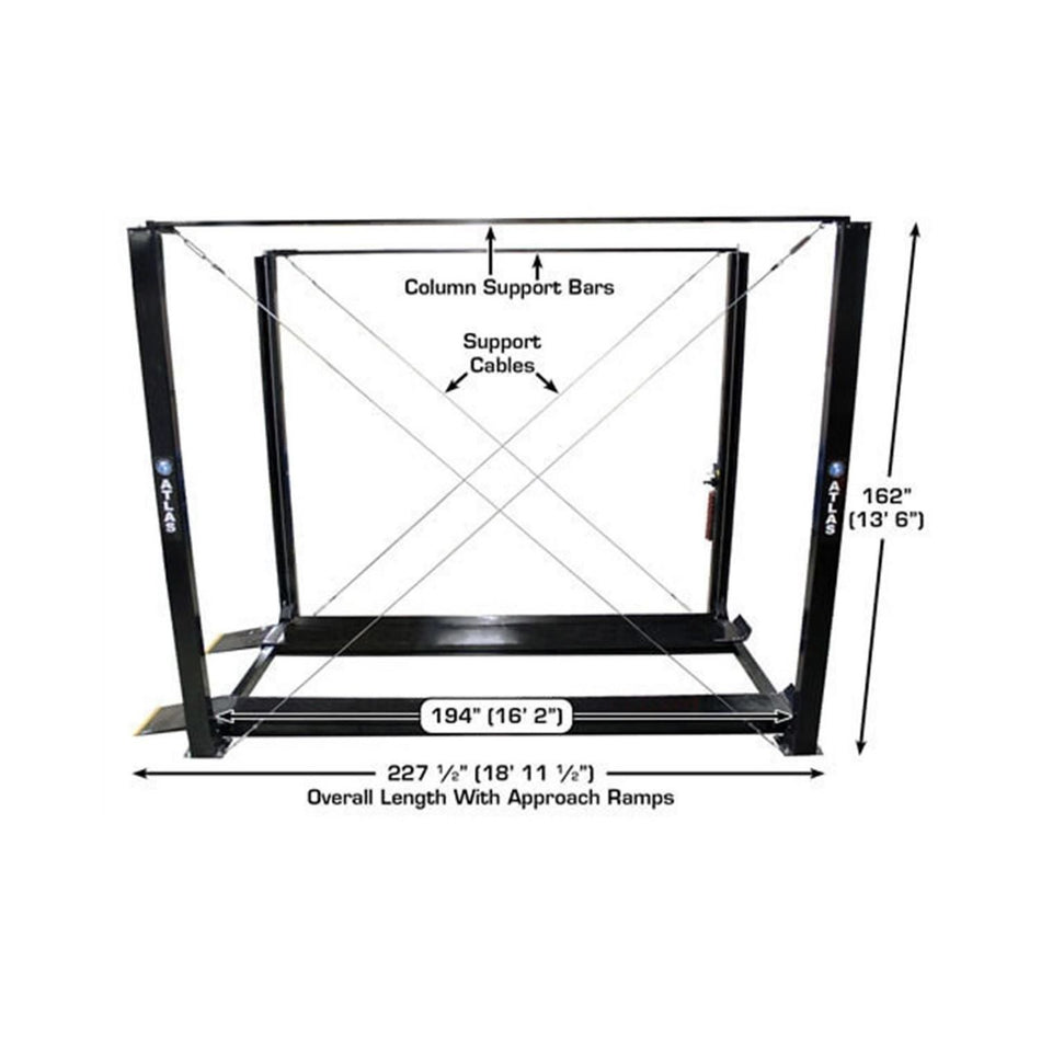Atlas PRO7000ST 7,000 lb. Super-Tall 4-Post Lift, AlamoEquipment.com