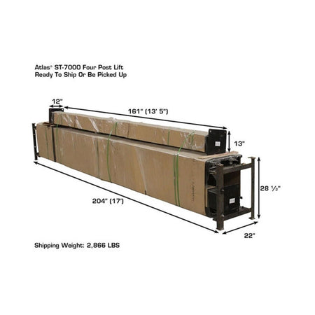Atlas PRO7000ST 7,000 lb. Super-Tall 4-Post Lift, AlamoEquipment.com