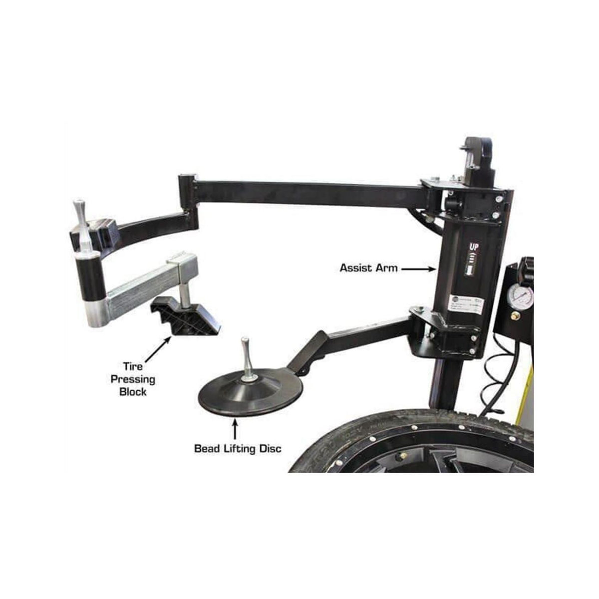 Atlas Platinum PTC300 Rim-Clamp Tire Changer w/ Assist Arm, AlamoEquipment.com