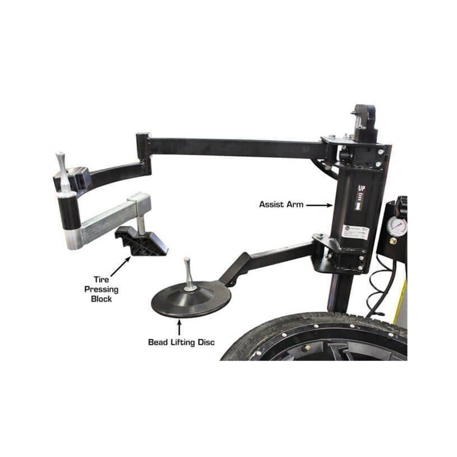 Atlas Platinum PTC300 Rim-Clamp Tire Changer w/ Assist Arm, AlamoEquipment.com